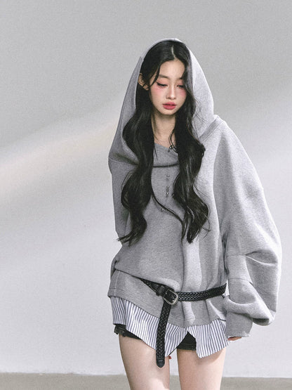 Two-Piece Oversized Hooded Sweatshirt