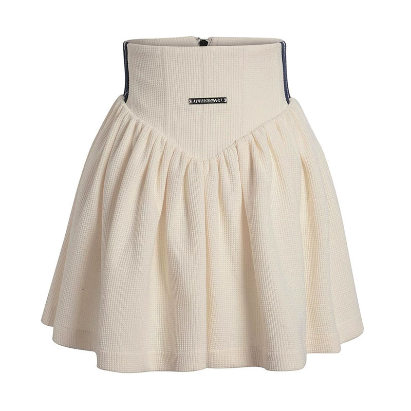 Tennis Waffle Sweatshirt &amp; Mini Skirt Set