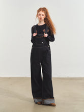 Raw Denim Cuffed Overalls - CHINASQUAD