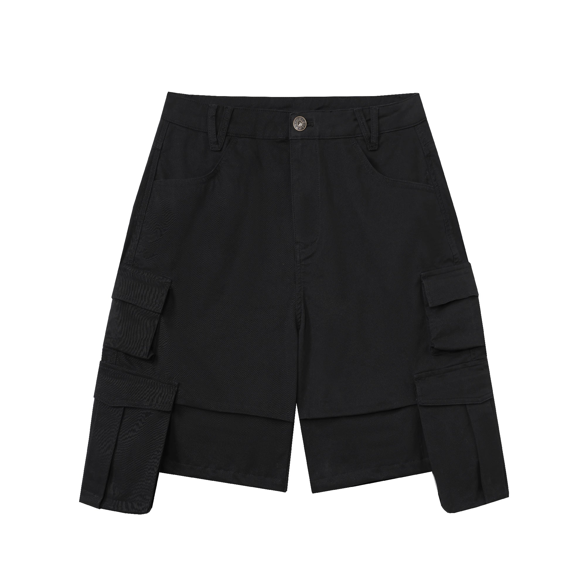 Wide-Leg Cargo Shorts