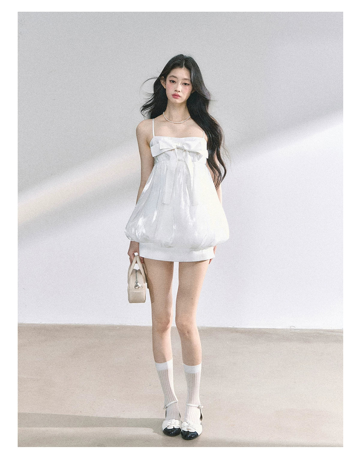 Puff Blossom Off-Shoulder Mini Dress