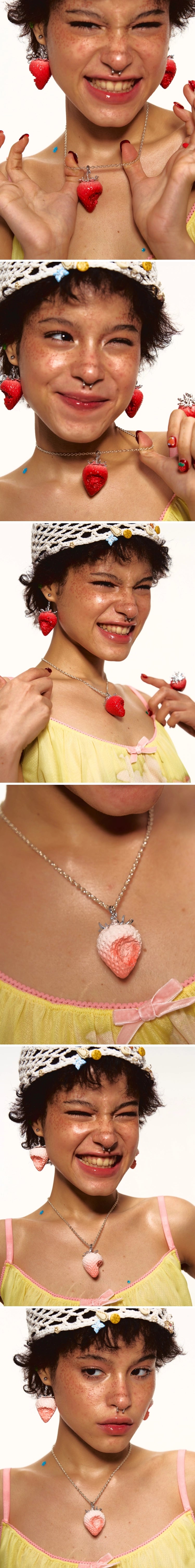 Strawberry K Gold Necklace