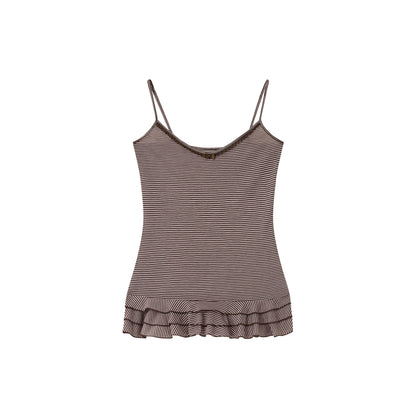 Lyocell Knit Cardigan Lace-Trim Camisole Set