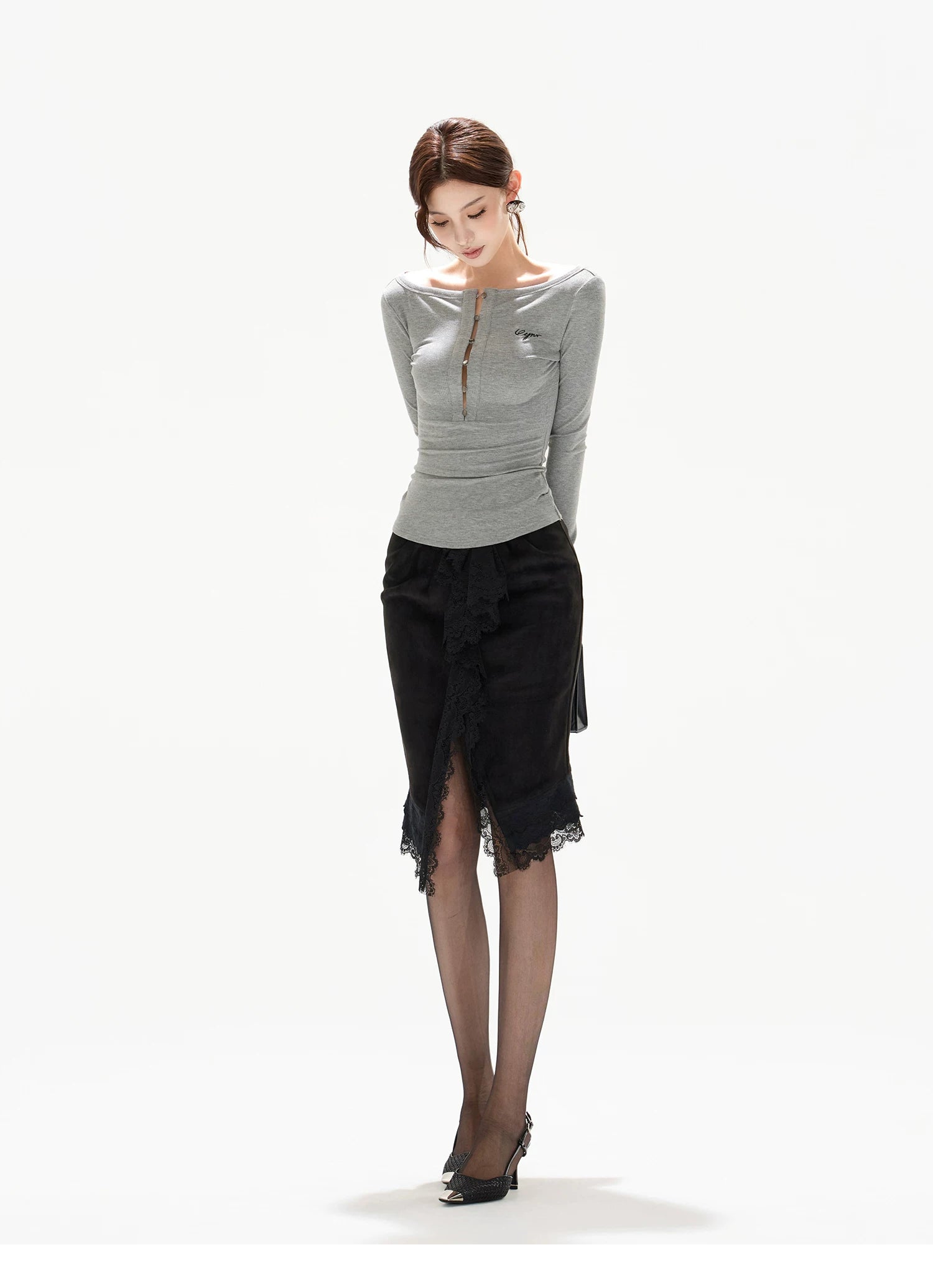 Button-Detail Slim-Fit Knit Base Layer