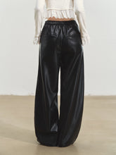 Relaxed Curve‑Hem PU Pants - CHINASQUAD