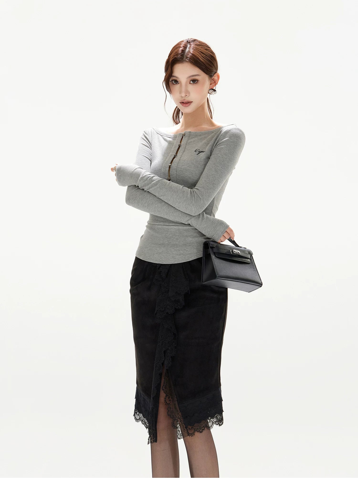 Button-Detail Slim-Fit Knit Base Layer