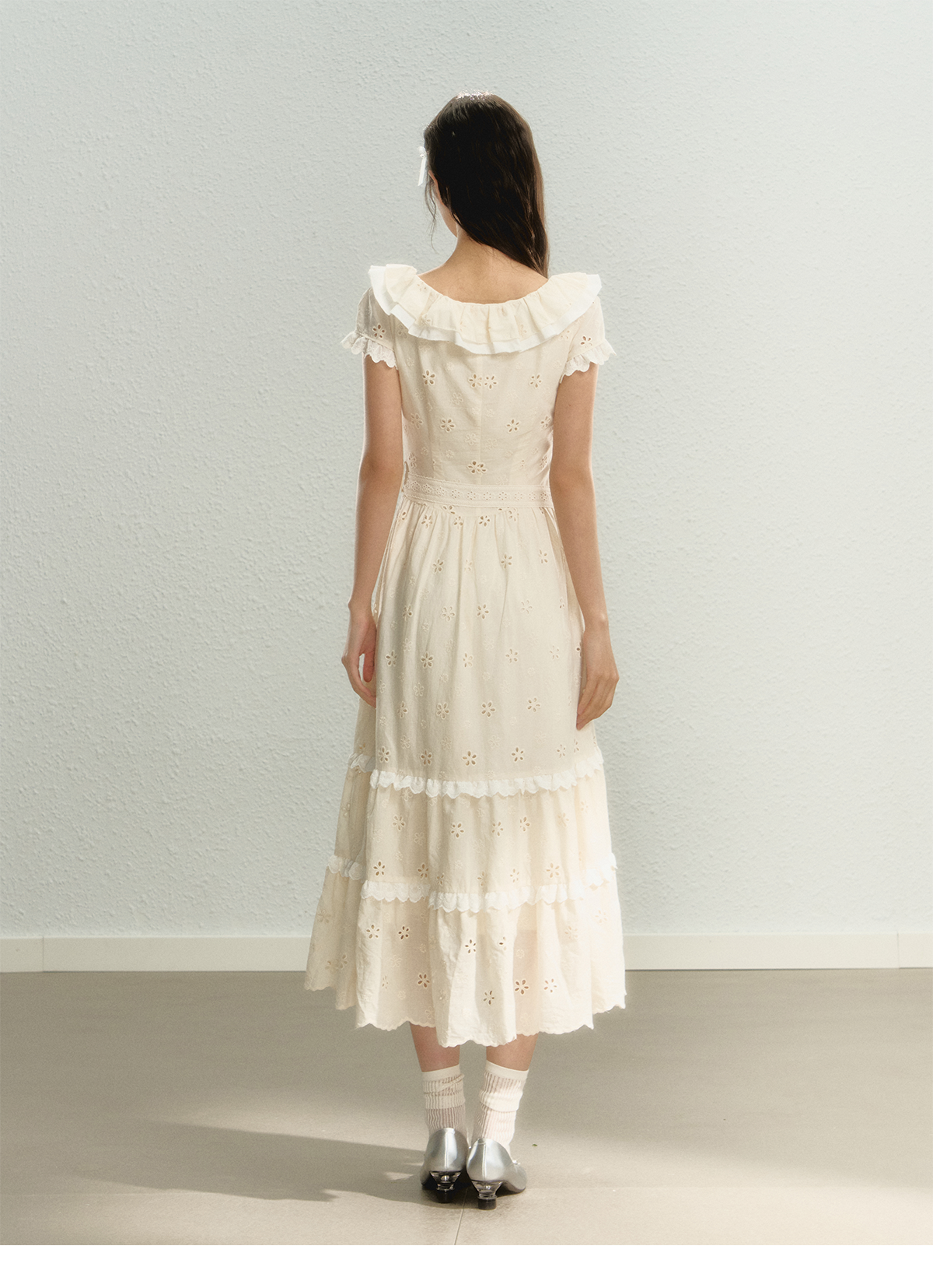 White Embroidered Dress - CHINASQUAD