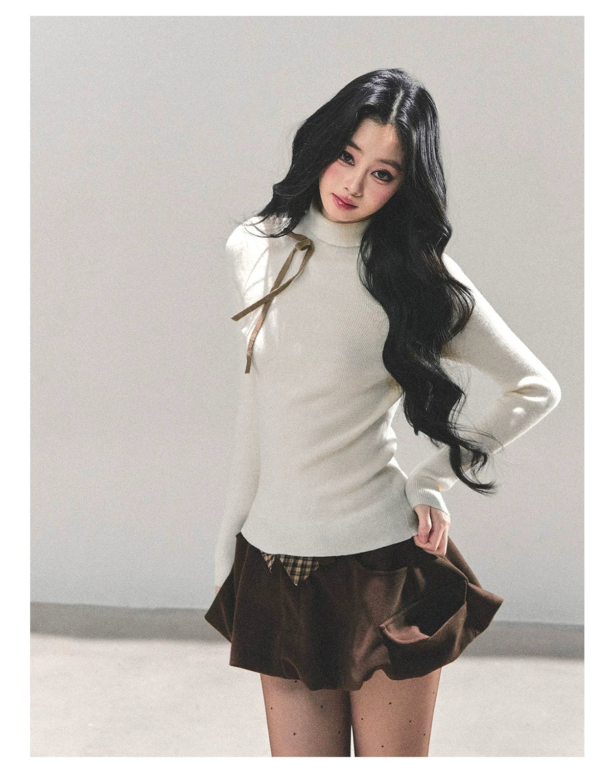 Velvet Touch Mock-Neck Knit Base Layer