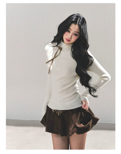 Velvet Touch Mock-Neck Knit Base Layer