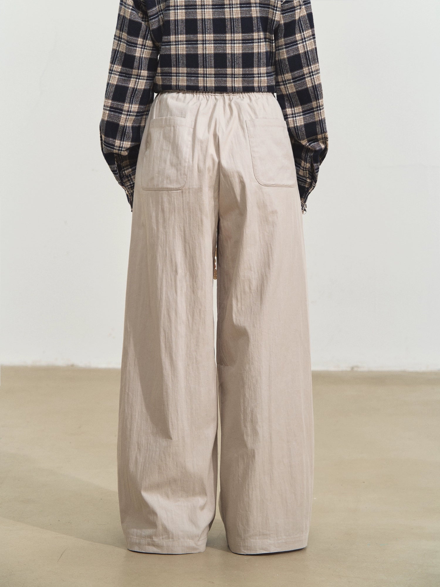 Loose Casual Wide-Leg Scimitar Pants