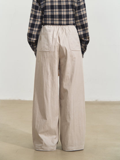 Loose Casual Wide-Leg Scimitar Pants