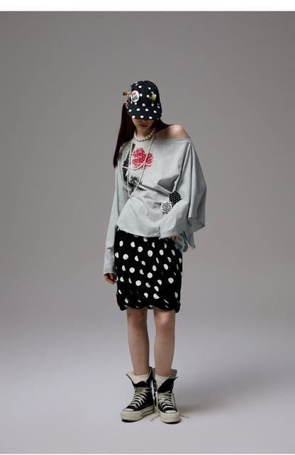 Asymmetric Letter Print Sweatshirt