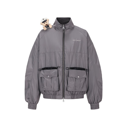 Bear Sheriff Retro Collar Track Jacket