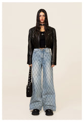 Wild World Wild Fence Wide Leg Jeans - CHINASQUAD