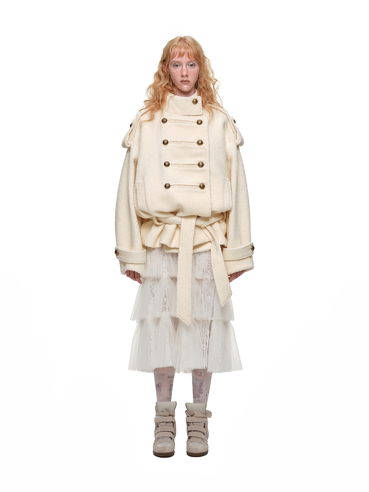 Wool Blend Napoleon Coat