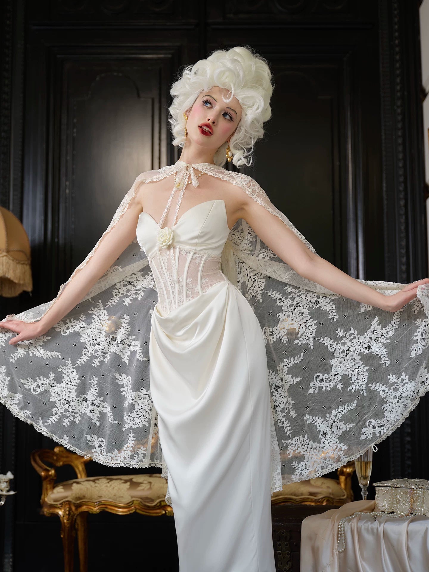 Magic Enchantment Satin Corset Wedding Dress