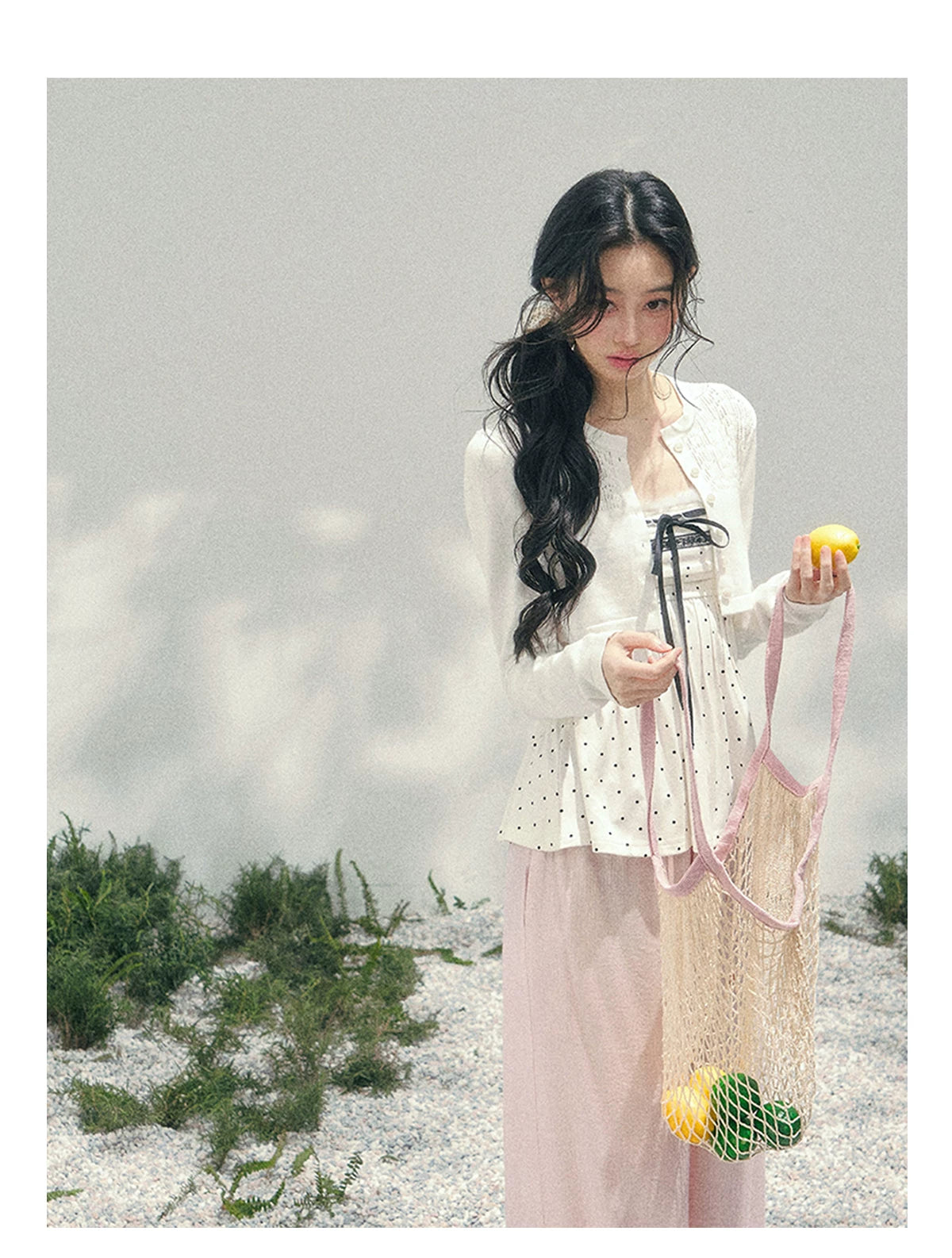 Polka Dot Brandy Lace Two-Piece Top Set