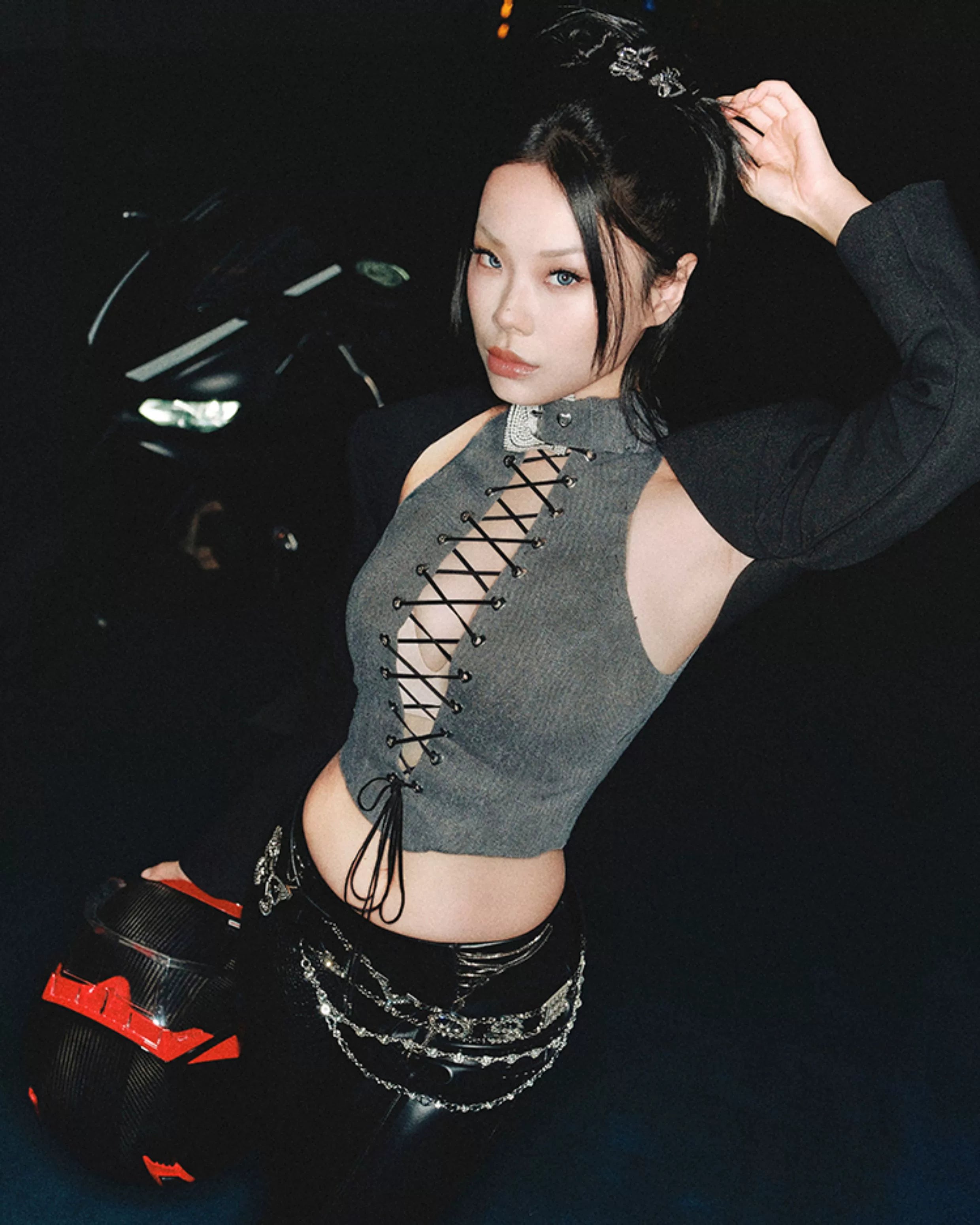 Butterfly Rhinestone PU Waistbelt