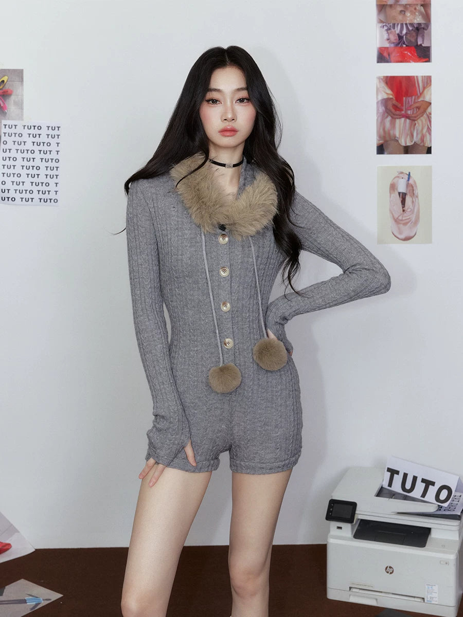 Stretch Sculpting Hooded Jumpsuit