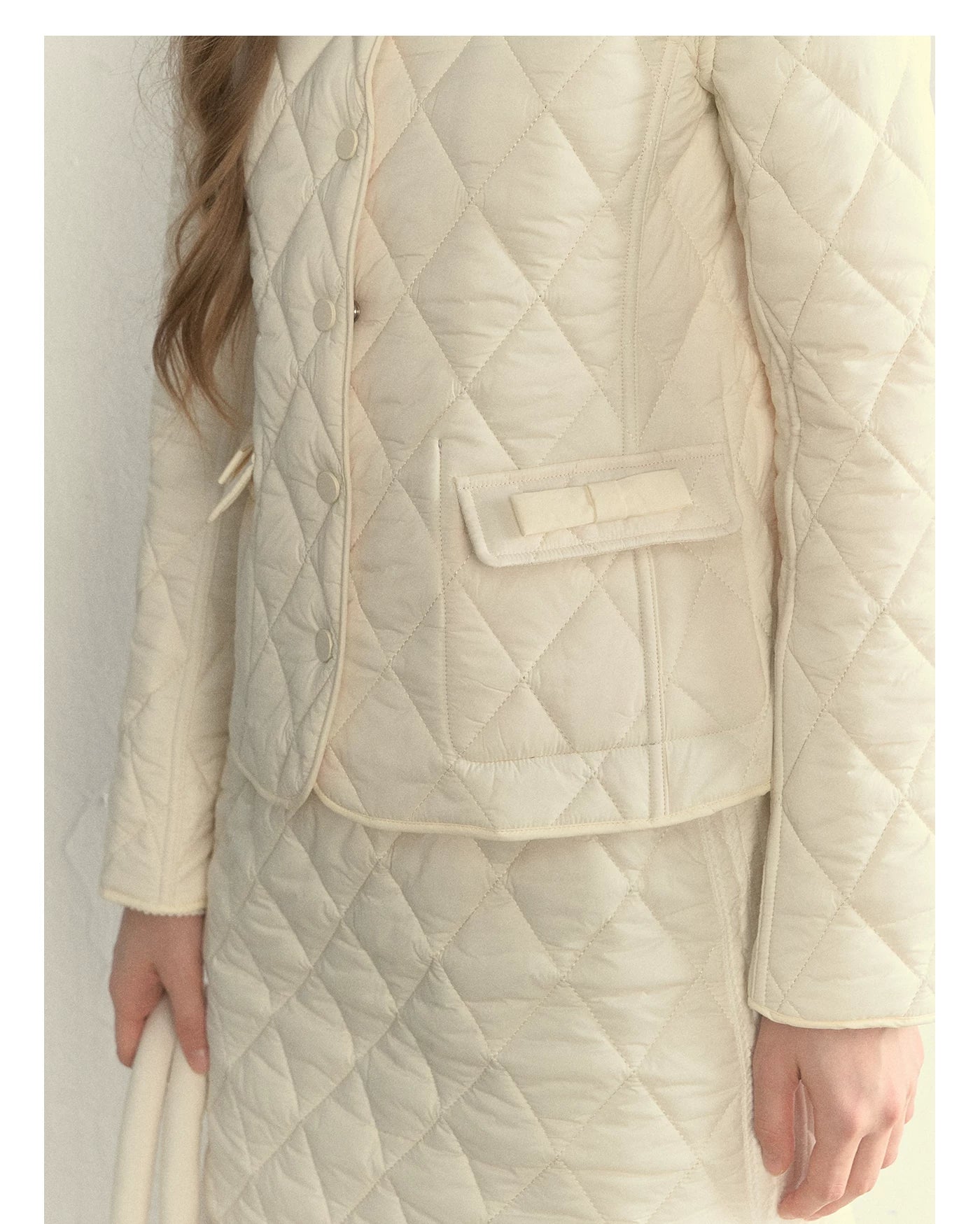 Reversible Quilted Doll Collar Jacket &amp; Skirt Set