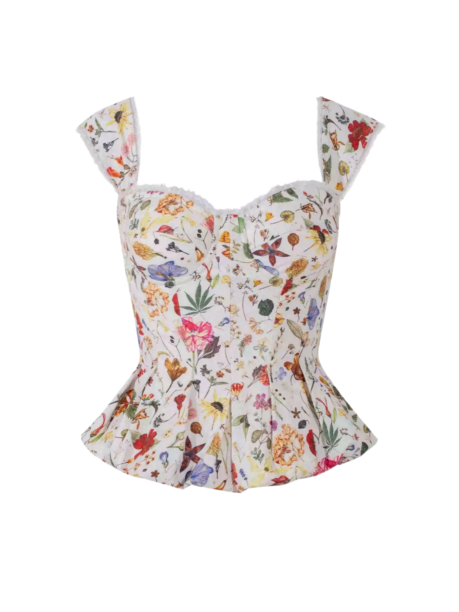 Floral Boned Corset Top