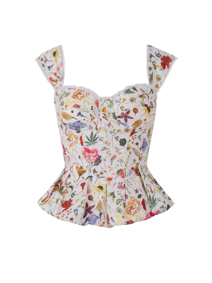 Floral Boned Corset Top