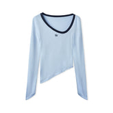 Irregular Crewneck Knitted T-Shirt - CHINASQUAD
