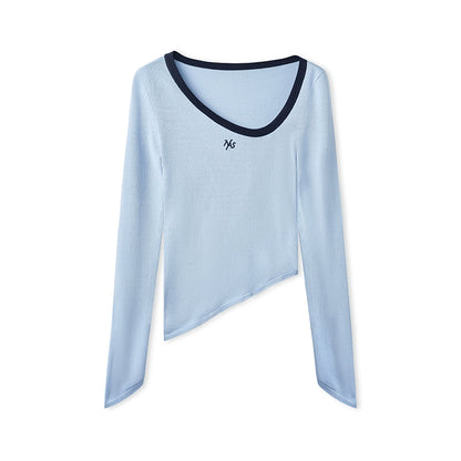 Irregular Crewneck Knitted T-Shirt - CHINASQUAD