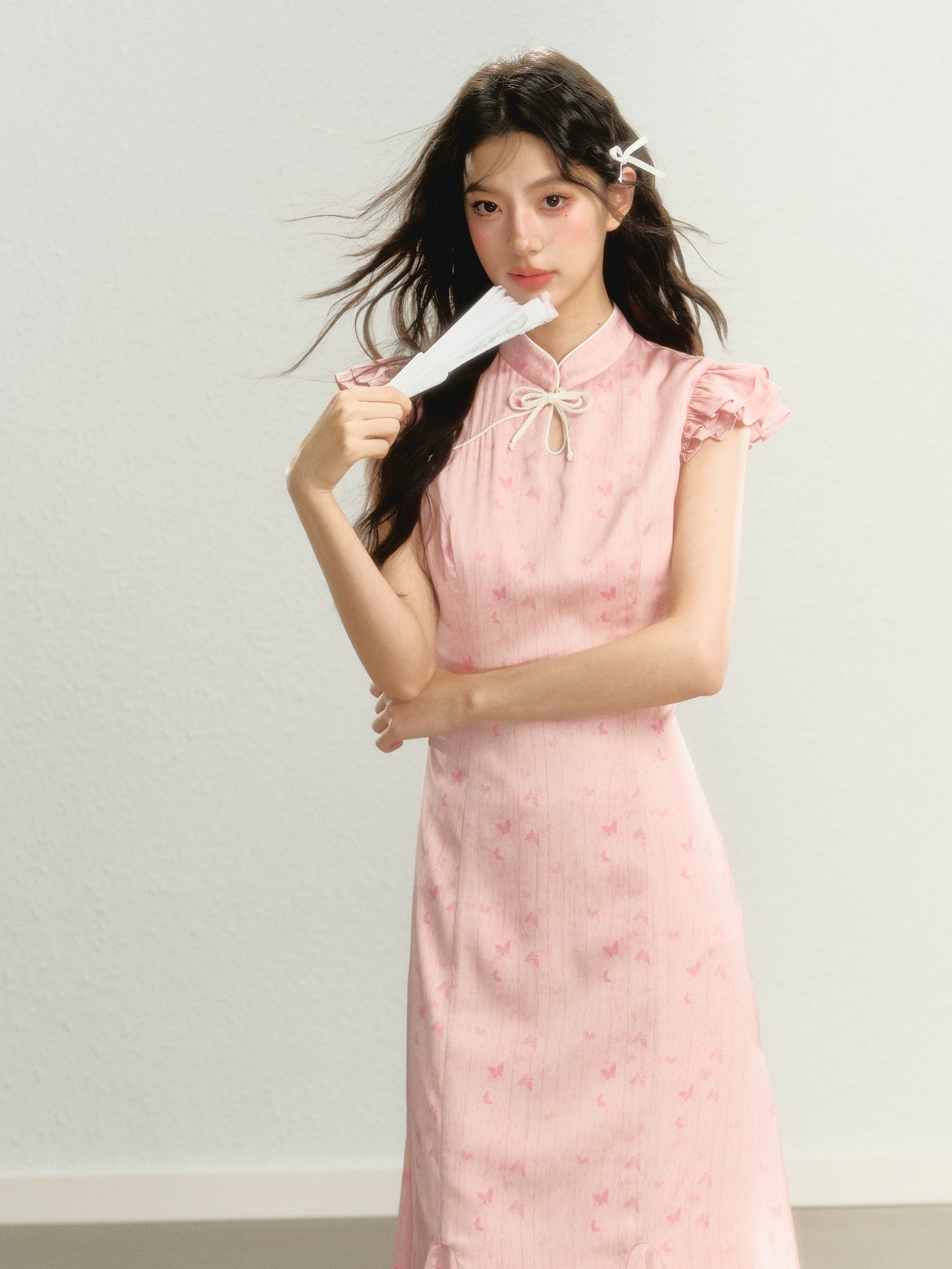 Pink New Chinese Style Cheongsam Dress - CHINASQUAD