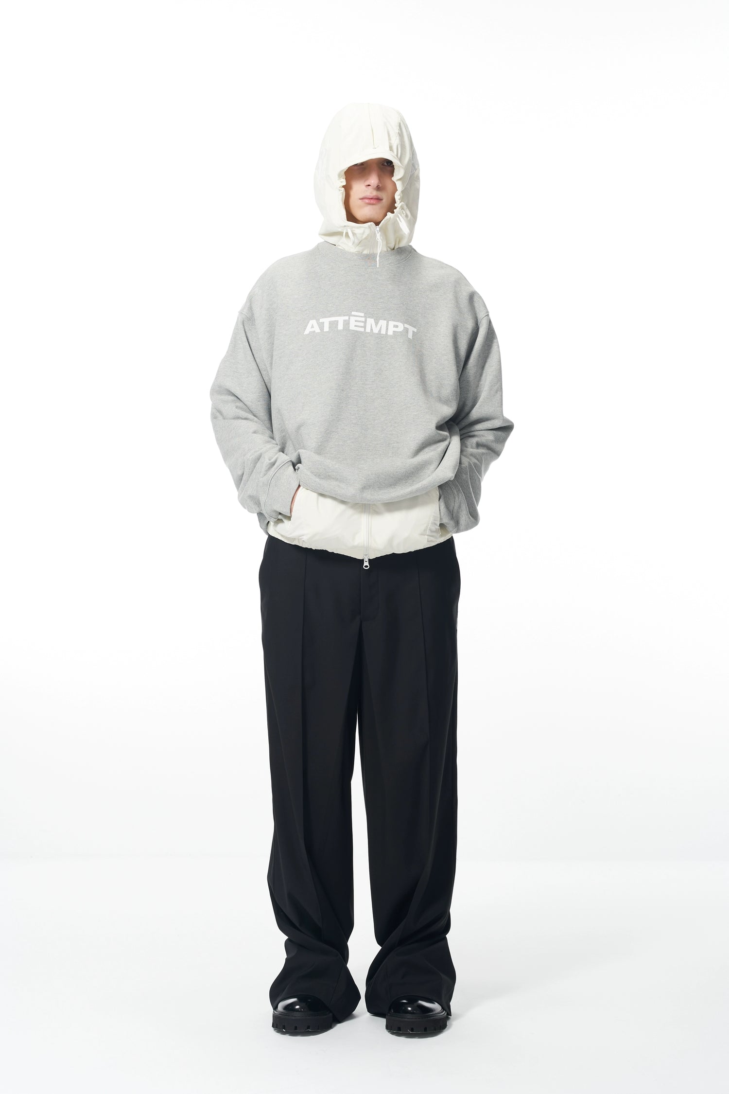 Essential Logo Sweatshirt &amp; Hoodie &amp; Sweatpants Set