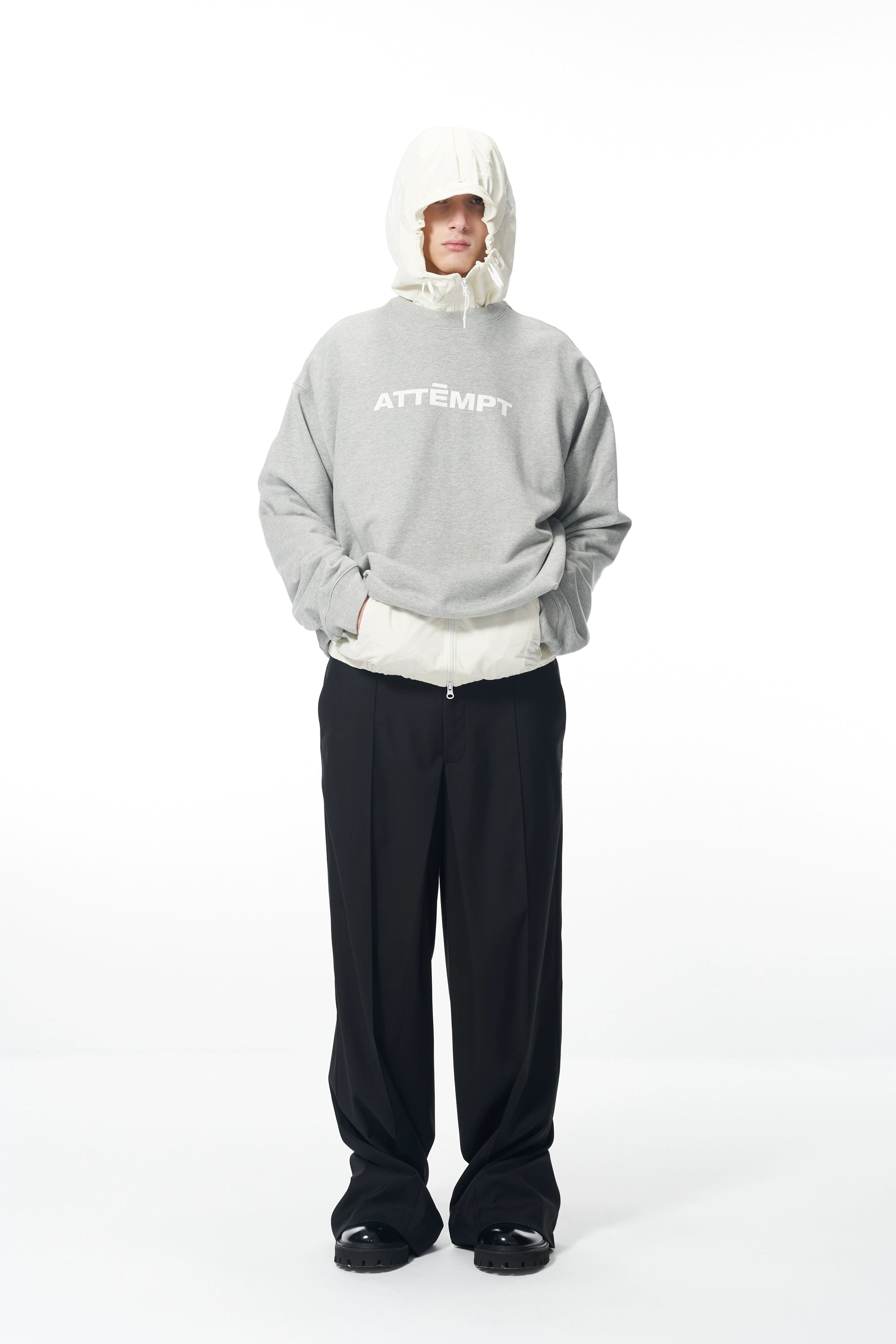Essential Logo Sweatshirt &amp; Hoodie &amp; Sweatpants Set