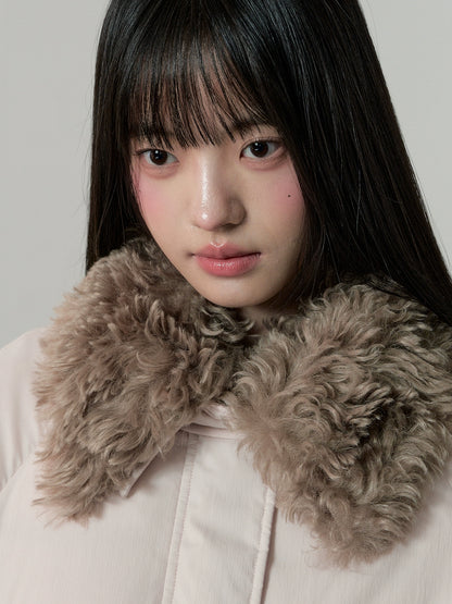 Fur Collar Sweet Puffer Down Jacket