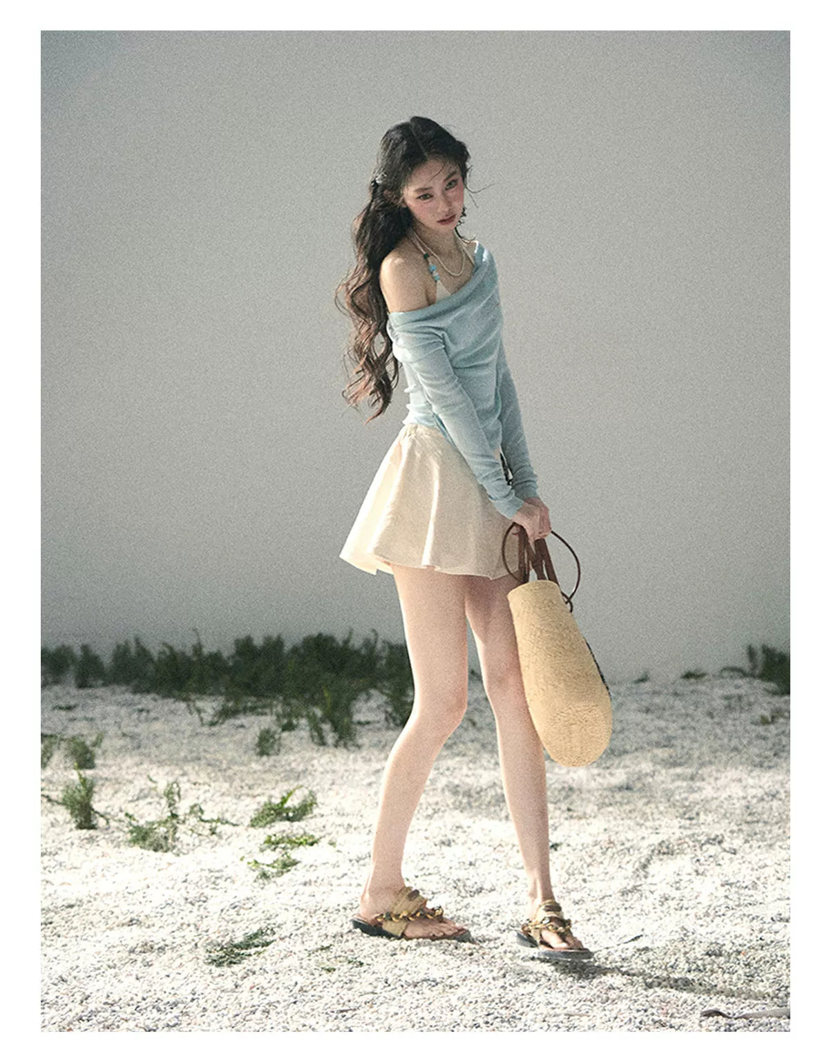 Sugar Frost Off-Shoulder Top