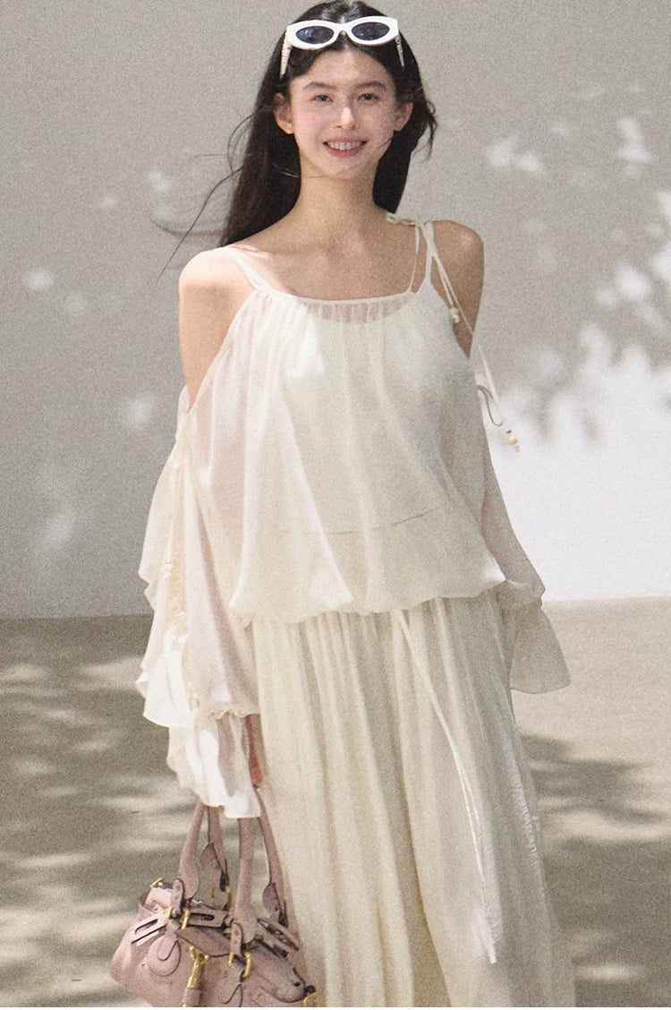 Silk-Blend Relaxed Wide-Leg Trousers