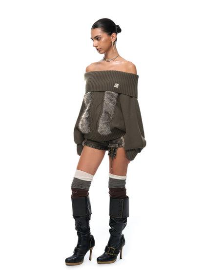 Cable-Knit Oversized Sweater