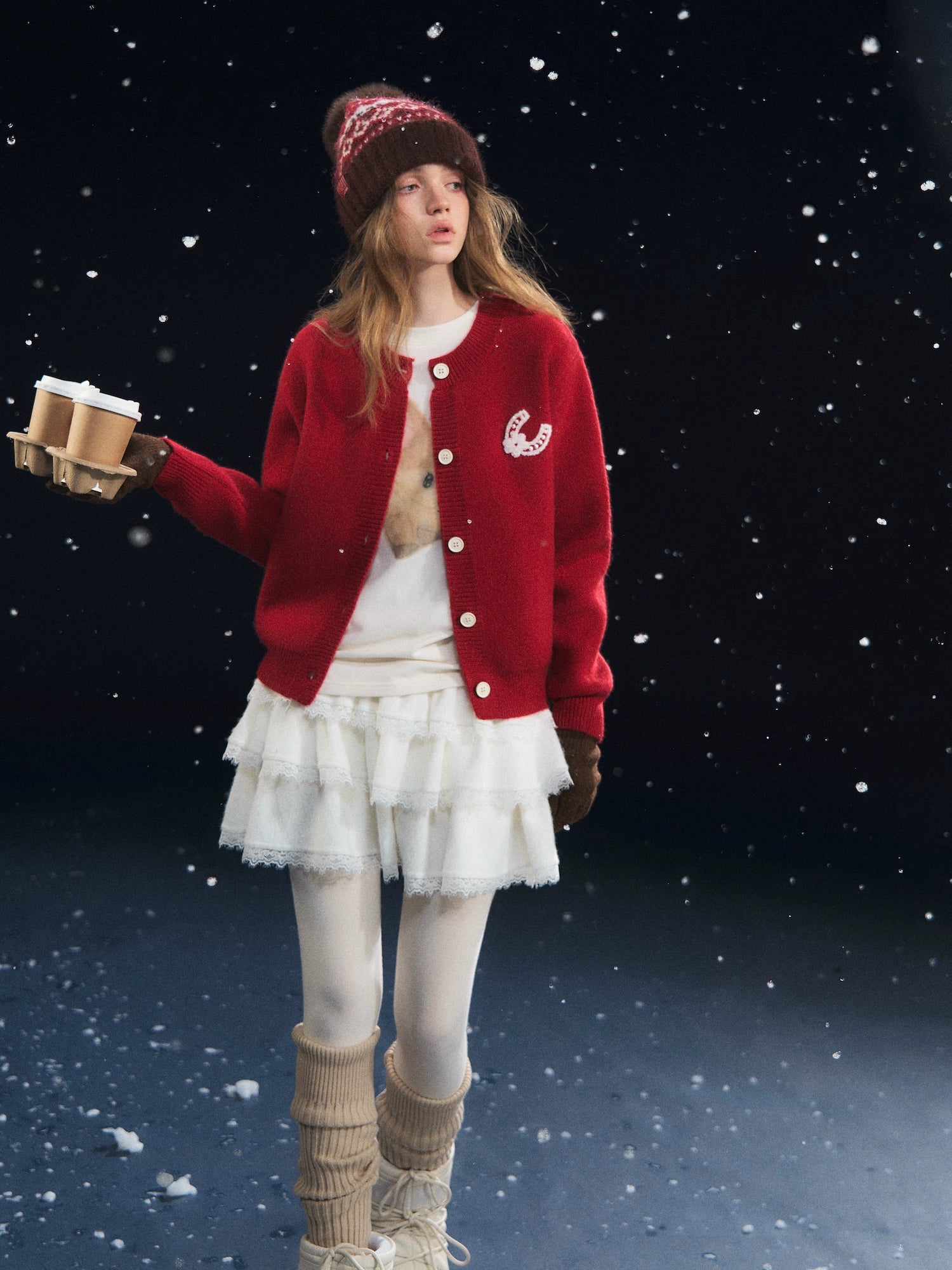 Lucky Pony Crewneck Cardigan