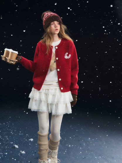 Lucky Pony Crewneck Cardigan