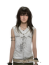Cest Nous Cross Print Zip Vest – Vests