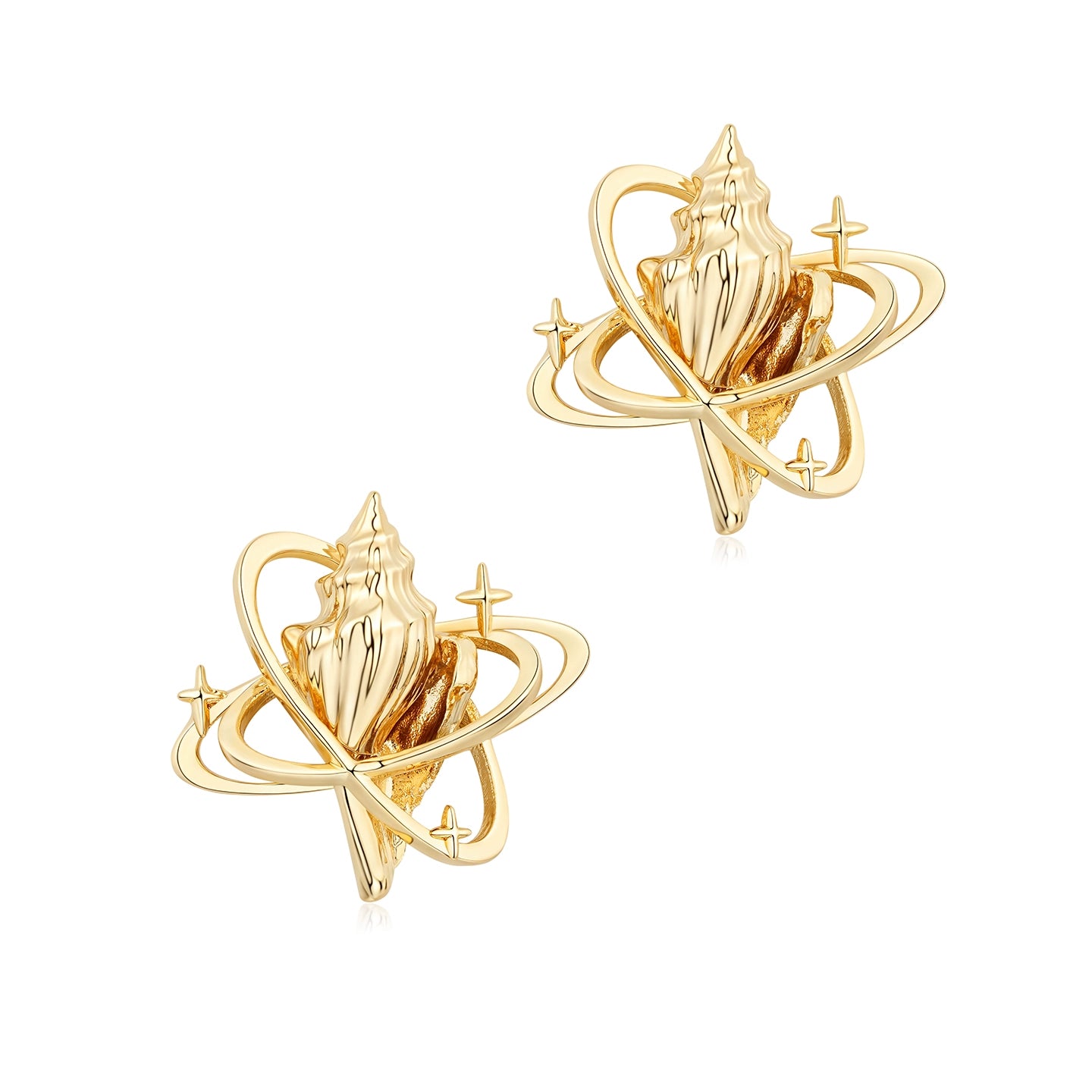 Seashell Star Stud Earrings