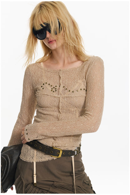 Sequin Punk Mesh Cardigan
