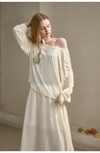Cloud Veil Lyocell Relaxed Sheer T-Shirt