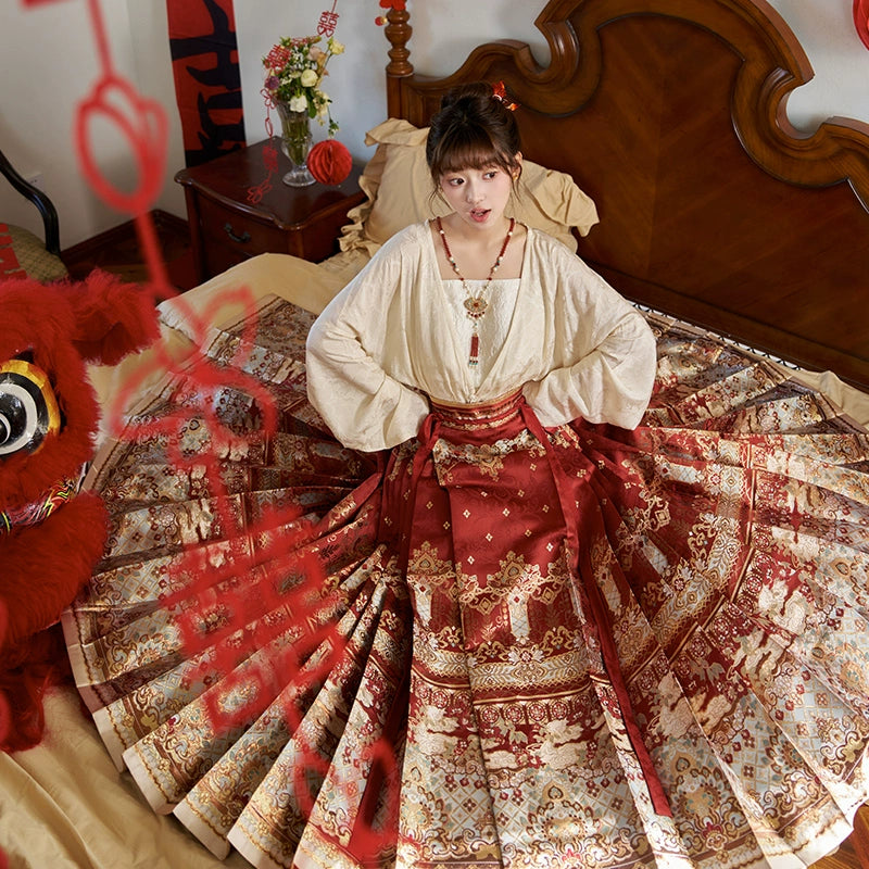 &quot;素瓷·羡鸳鸯&quot; Wedding Toast hanfu set