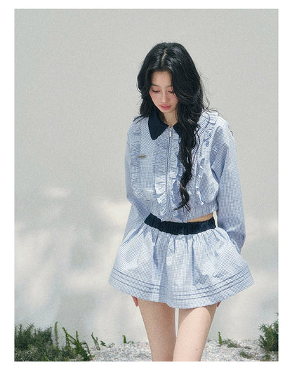 Preppy Check Cropped Set