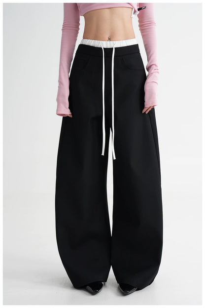 Panel Wide-Leg Floor-Length Trousers