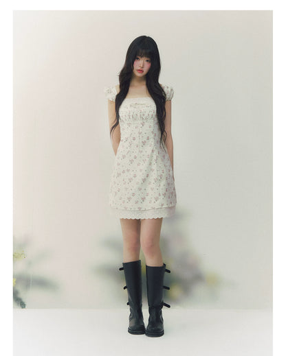 Summer Tale Floral Polka Dot A-Line Dress