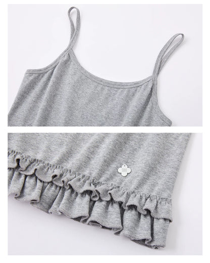 Layered Ruffle Trim Two-Piece Short Sleeve Top