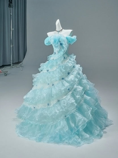 Ethereal “Spirit Princess” Cascading Tulle Couture Gown
