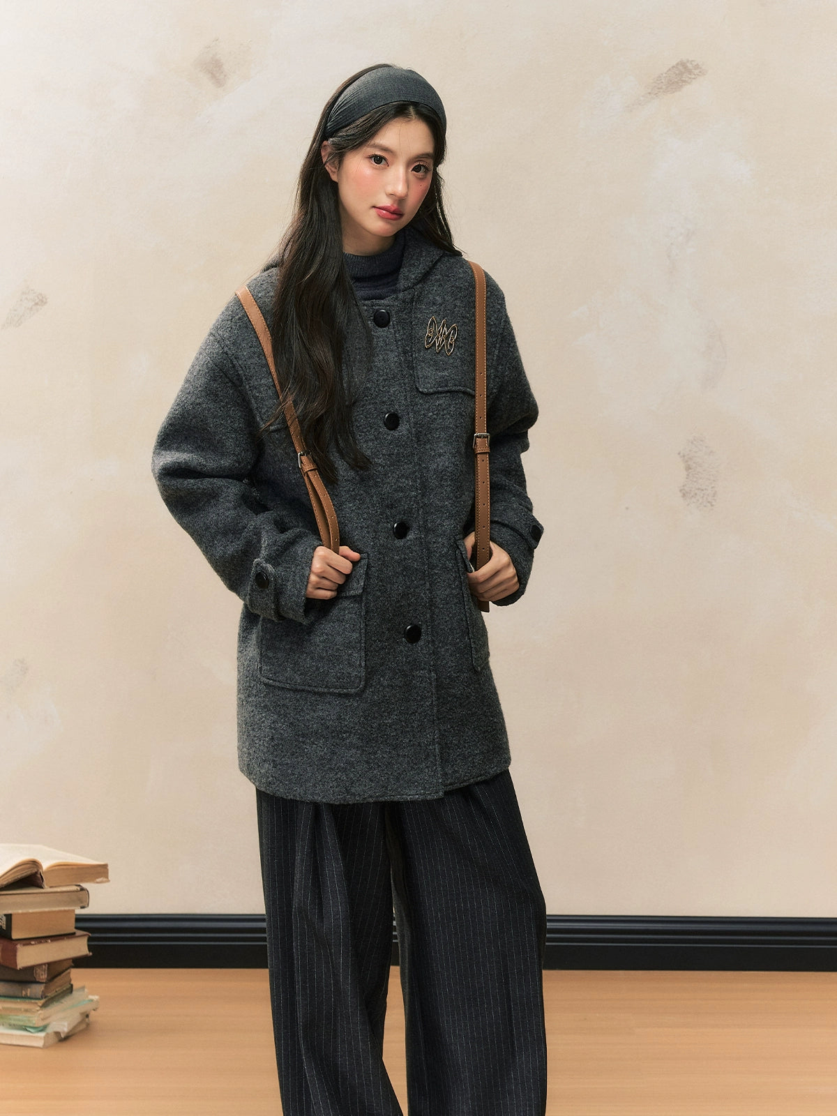 Academy Woolen Hooded Toggle Coat