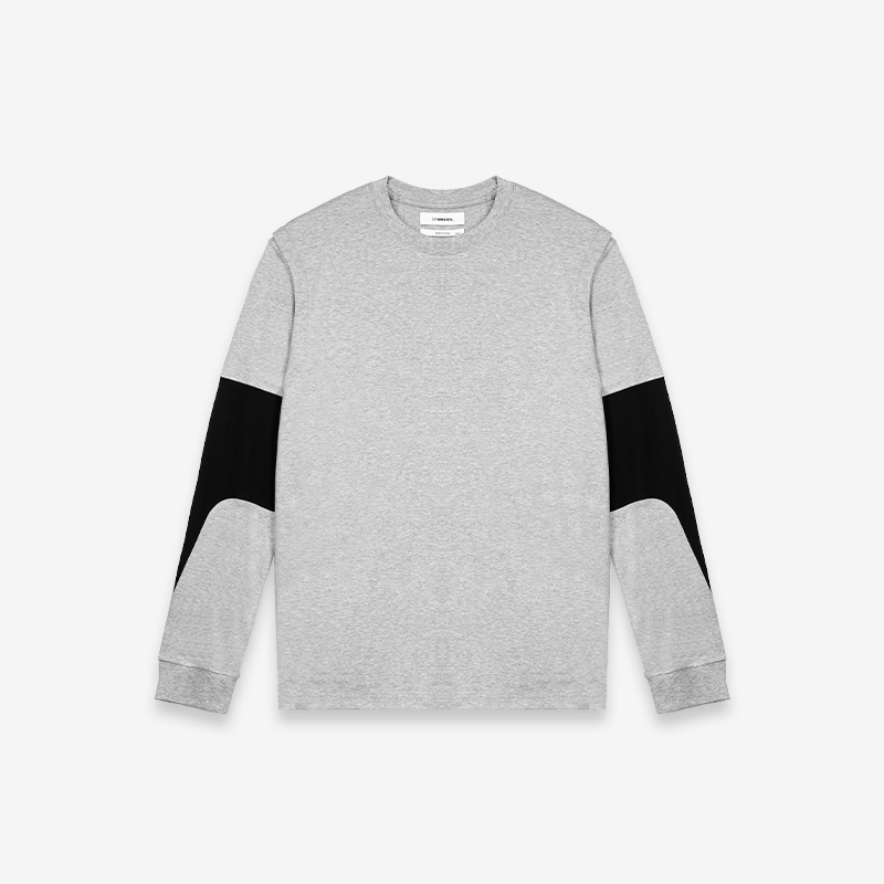 2-in-1 Color Block Spliced Long Sleeve T-Shirt - CHINASQUAD