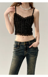 Velvet Lace Camisole - CHINASQUAD